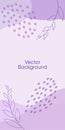 Abstract leaves vector modern stories background set. Geometric floral illustration background. Royalty Free Stock Photo